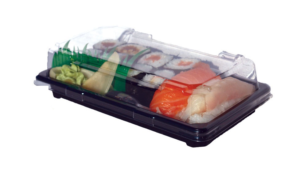 Sushi-Tray mit Antifog-Deckel
